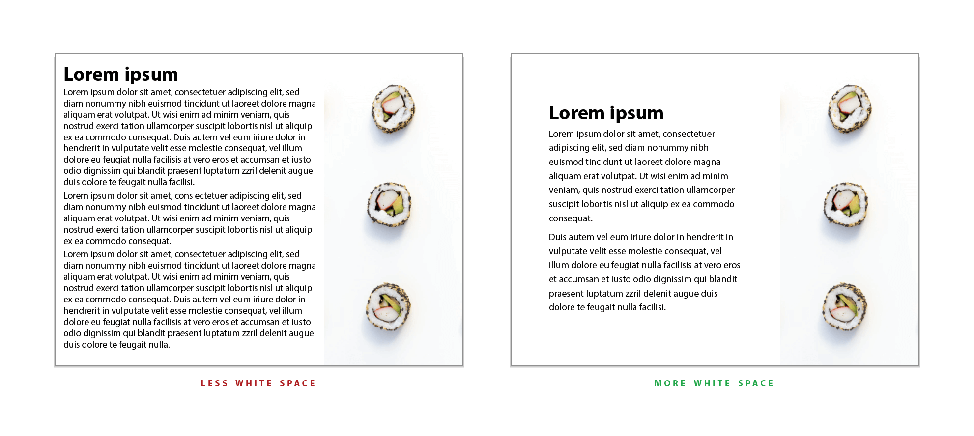 example of good white space use