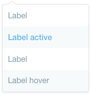 default dropdown menu