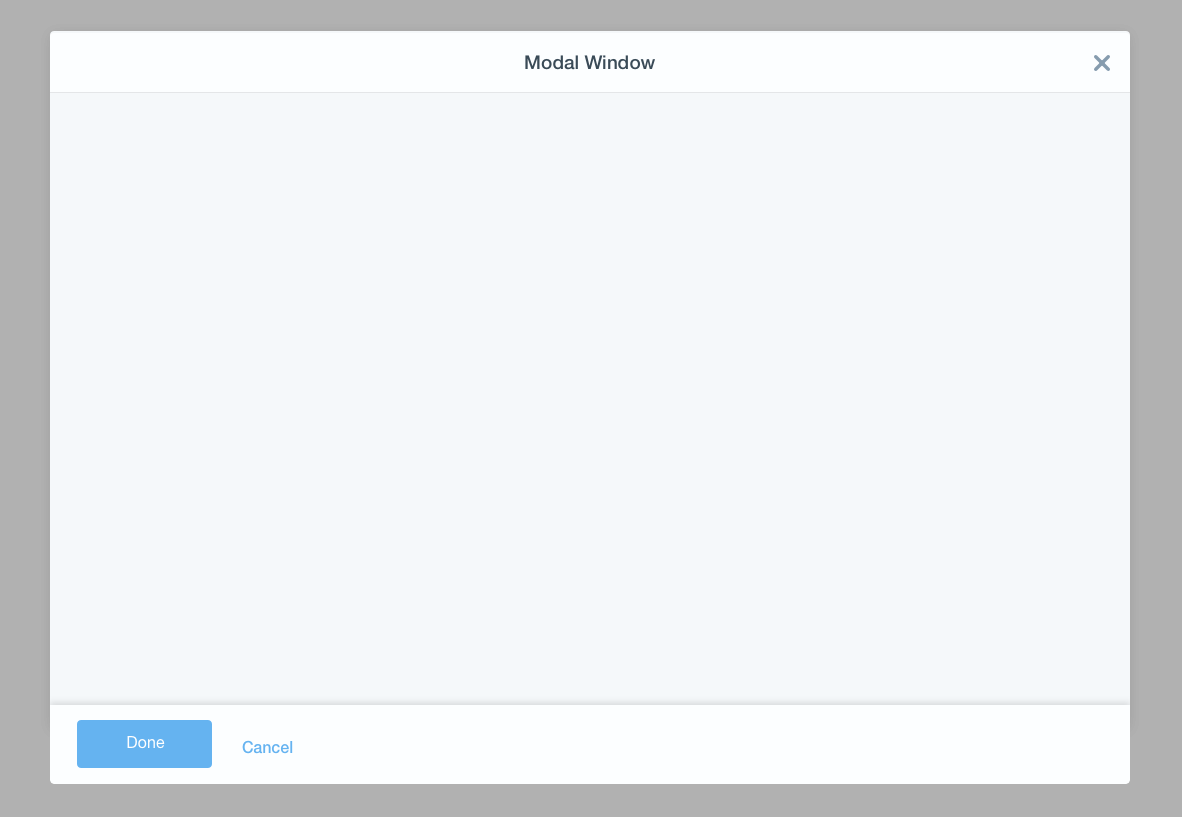 modal window over a dark transparent background