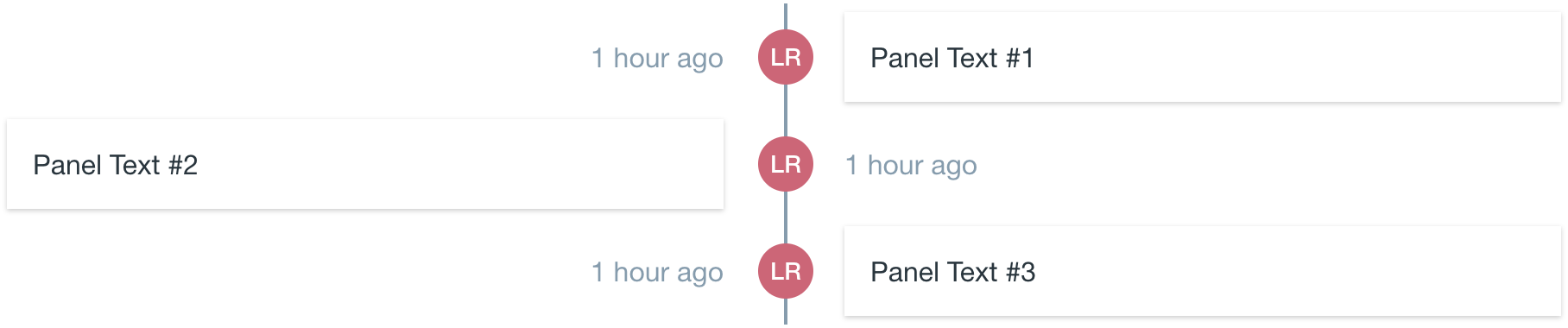timeline center aligned even order