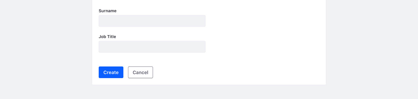 A creation form where the primary action is Create