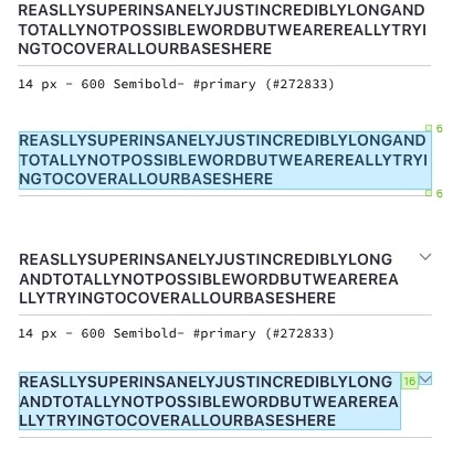form sections style and measures for long titles