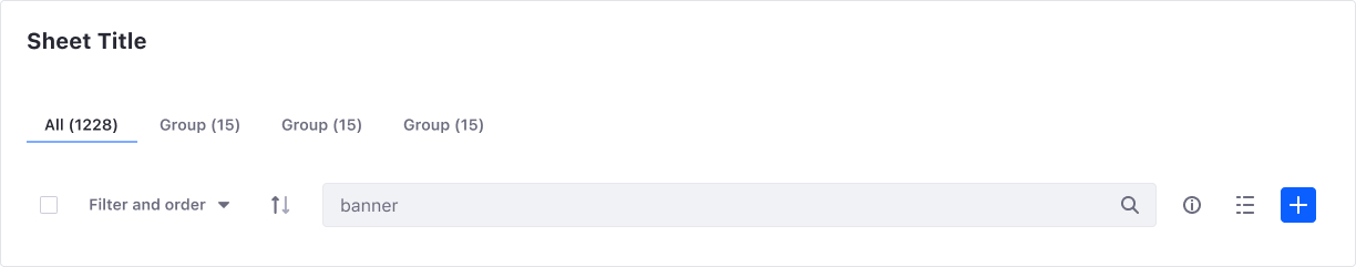 Dataset display composition