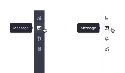 Hover state Vertical Bar