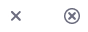 Times icon and Times circle icon