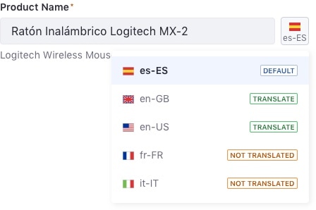 input localizable with dropdown open