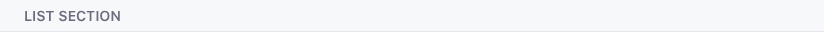 List section