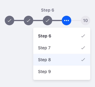 Multi step form N steps mobile