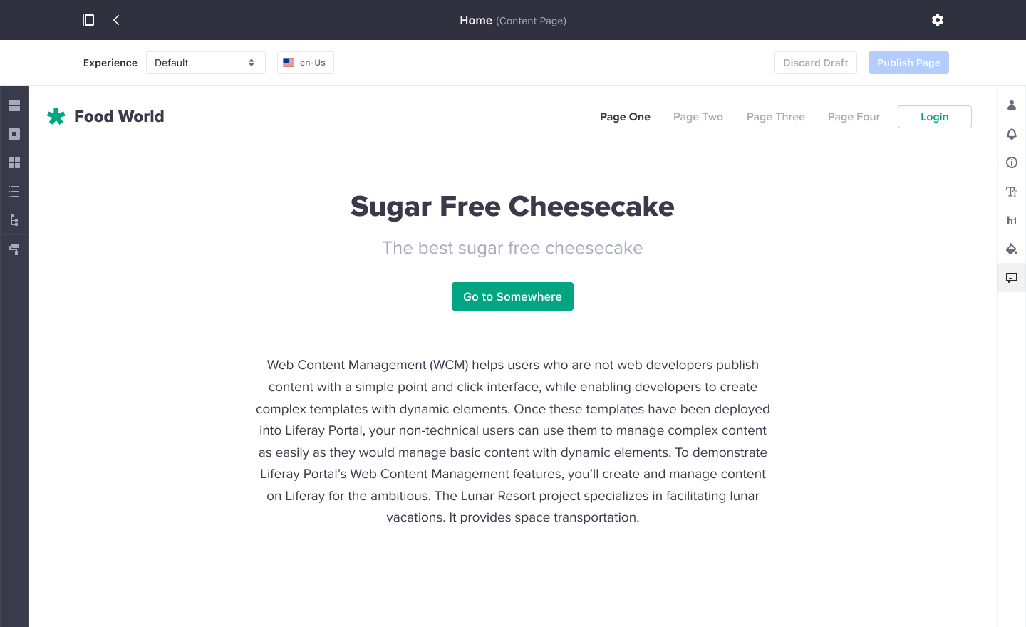 The panel closing pulls the content