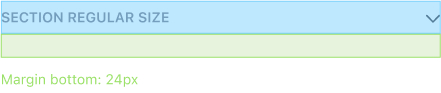 section small component 24px spacing