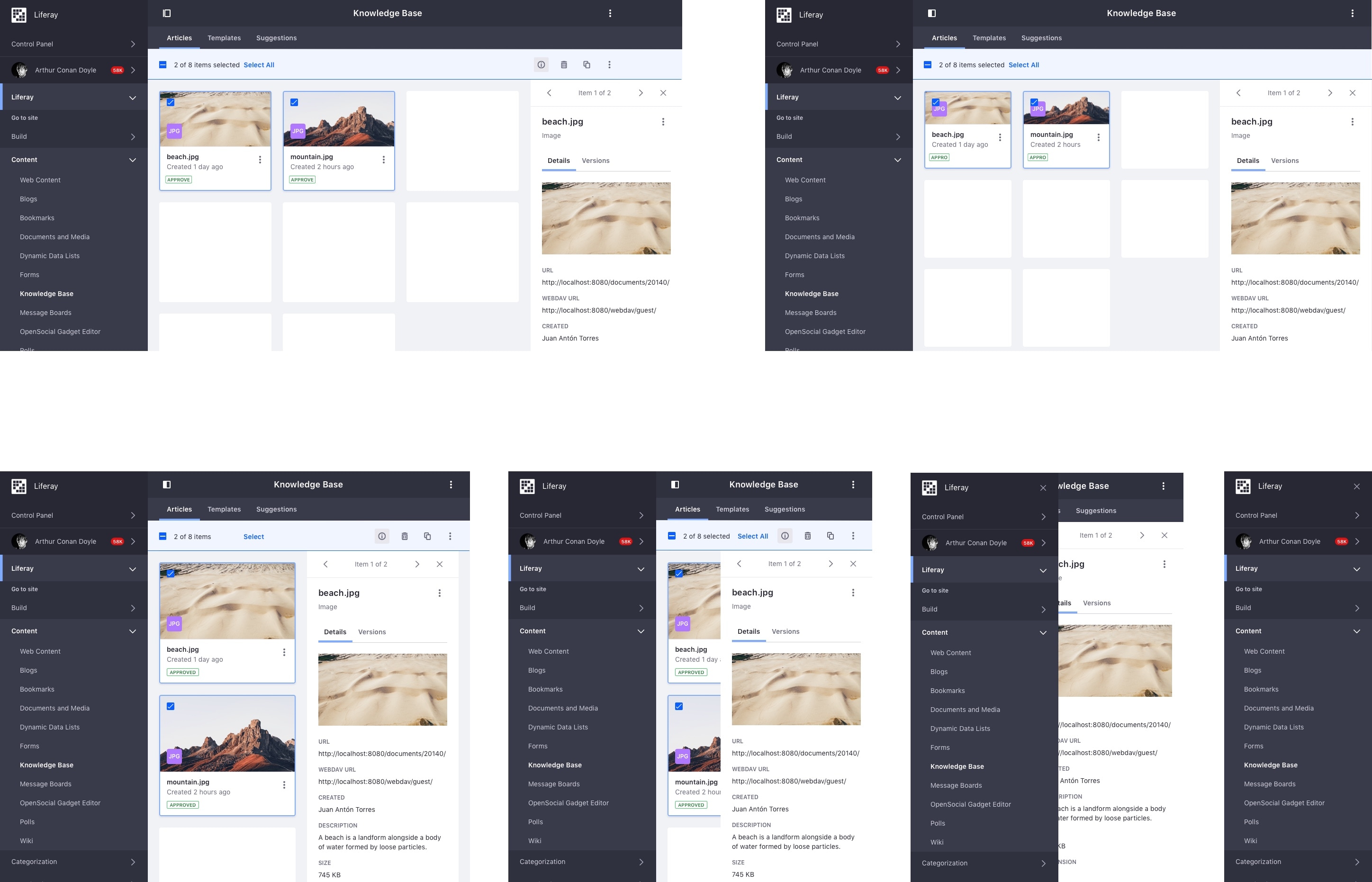 sidebars position to reflect the layout movement