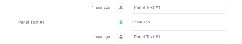 timeline center aligned even order