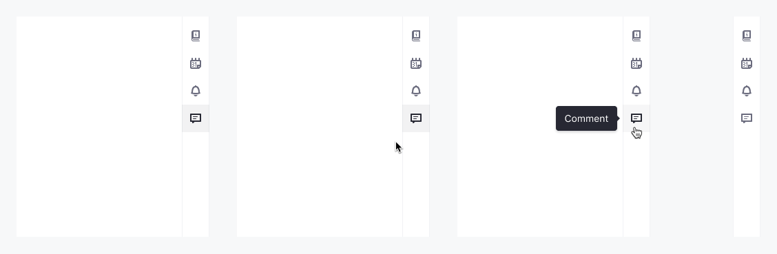Toggling in a vertical bar