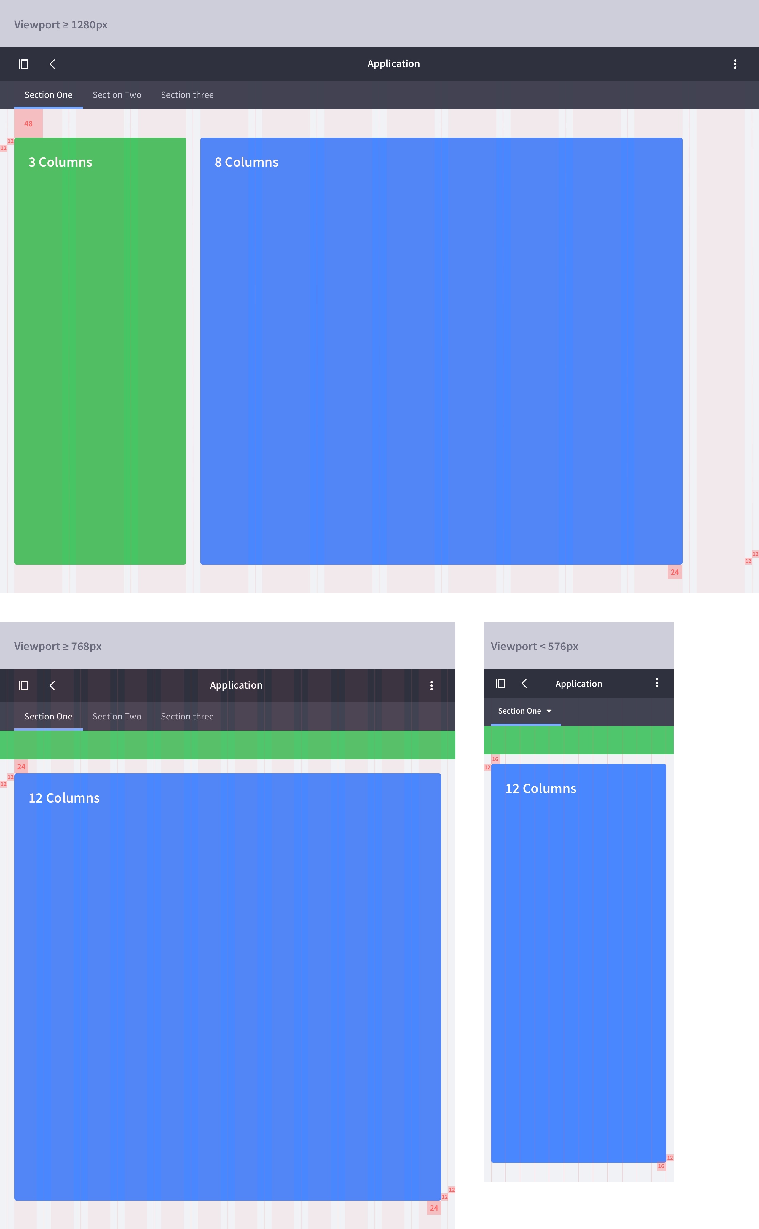 layout sidebar + box 8 columns metrics