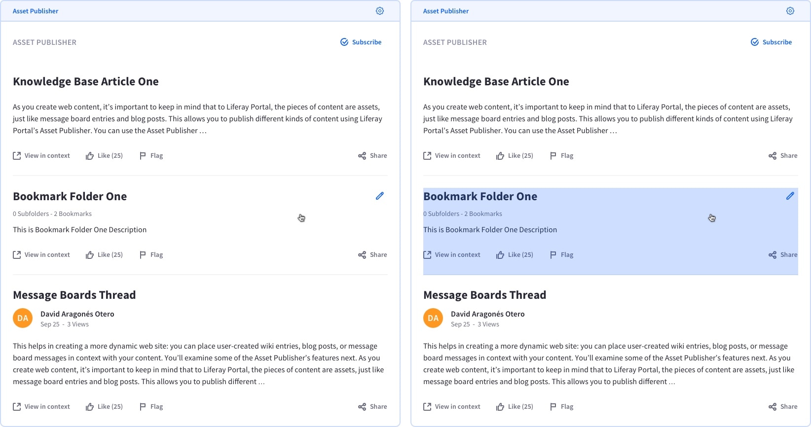 Asset Title Bar Example 1