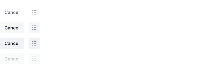 button secondary borderless default size default state