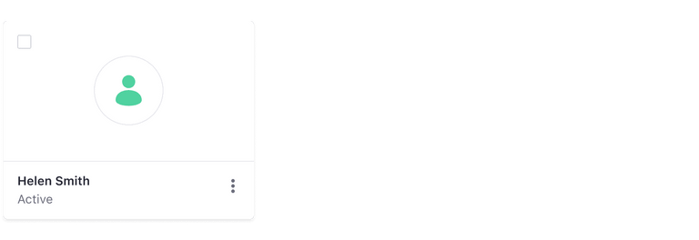 User card without image but initials