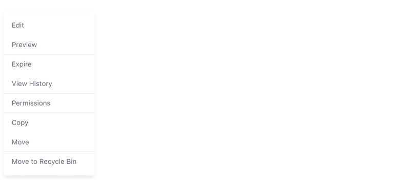 dropdown menu with search field