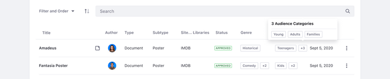 Category label to trigger extra information